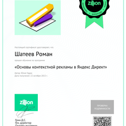 zillion - Основы контекстной рекламы в Яндекс Директ